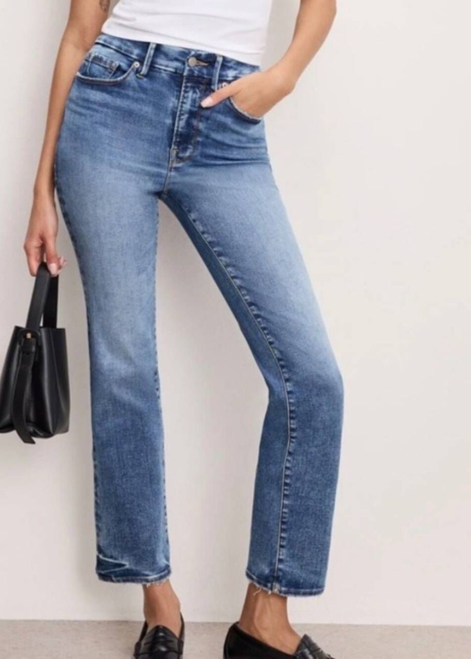 Good American Always Fits Good Curve Straight Jeans In Indigo946 Sz 6-12